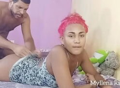 Kinechan gozada na cara Sexo gostoso com o cunhado que gozou no pau dele