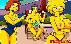 Hentay simpsones novinha loira peituda fodendo de quatro com seu namorado