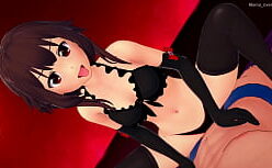 Megumin futa mamando o pau do namorado