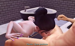 Tejina senpai hentai comendo a filha