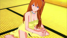 Asuka evangelion hentai se gozando gostoso na rola do amigo